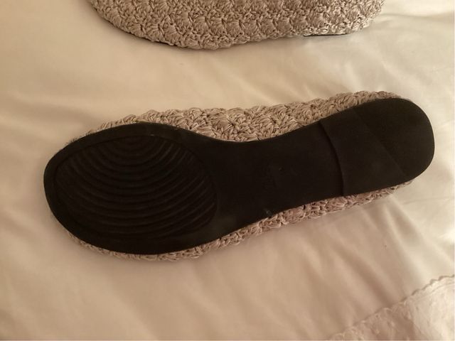 Bailarinas crochet beige