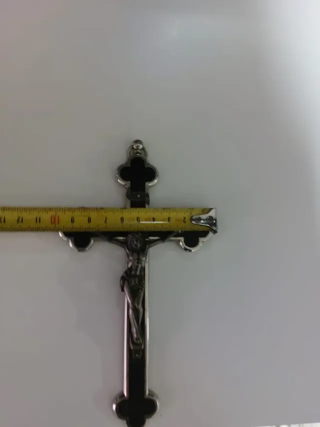 Cruz de Cristo Plata y Negro