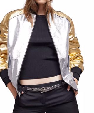 Bomber The Kooples Plata y Dorado
