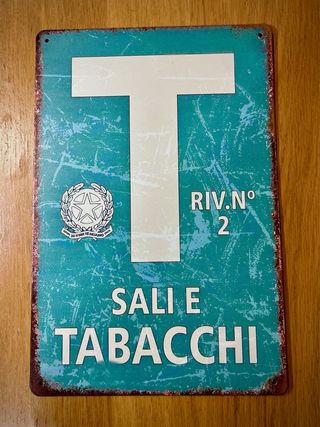 Insegna Metallica Sali e Tabacchi Vintage