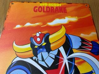 Insegna Metallica Goldrake Ufo Robot 30x20