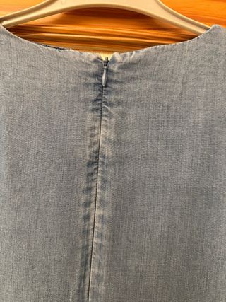 Vestido Zara Denim Manga Campana