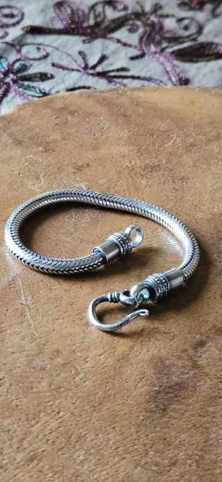 Bracciale snake in argento