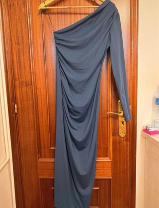 Vestido Zara azul asimétrico