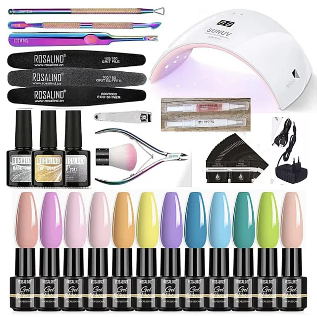 Kit Uñas Semipermanente Lámpara y Accesorios