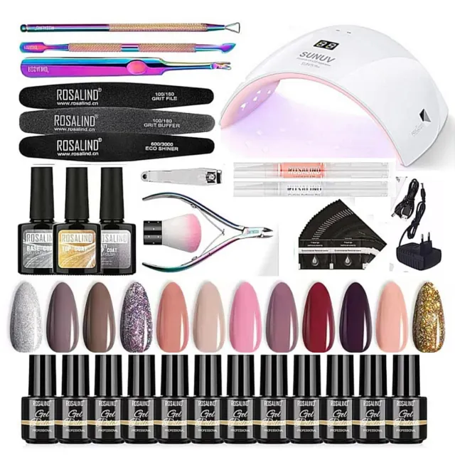 Kit Uñas Semipermanente Lámpara y Accesorios