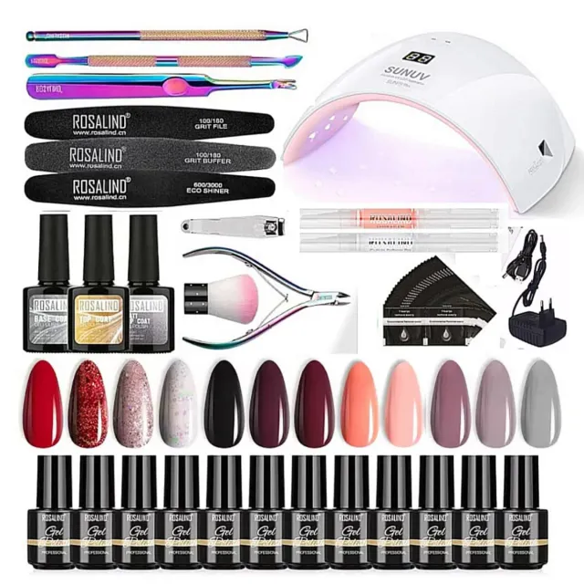 Kit Uñas Semipermanente Lámpara y Accesorios
