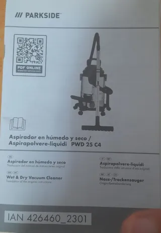 Aspirador Parkside Seco/Húmedo