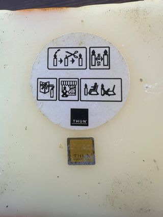 Candela quadrata Thun sole e coccinella