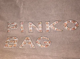 Borsa Pinko con paillettes oro / marrone