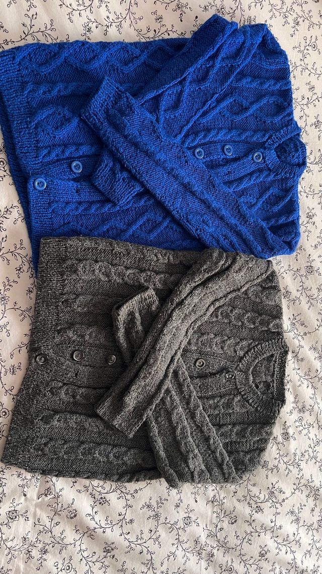 Chaquetas de lana tejidas a mano