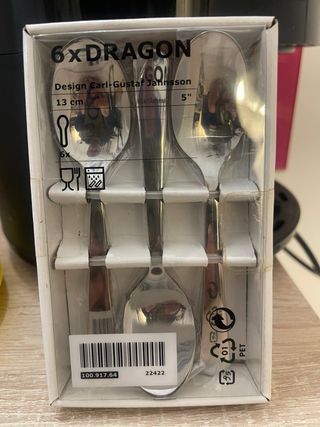 Coppia tazze da tè con 6 cucchiaini