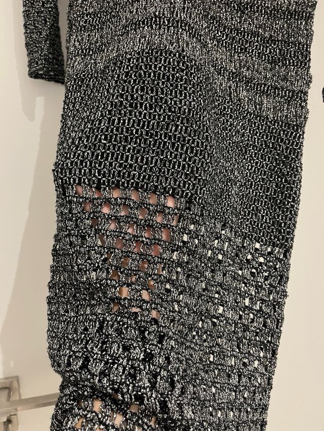 Vestido Scalpers Negro/Plateado