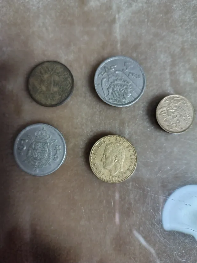 Lote de 5 monedas antiguas