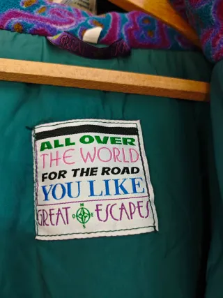 Completo imbottito viola e verde acqua