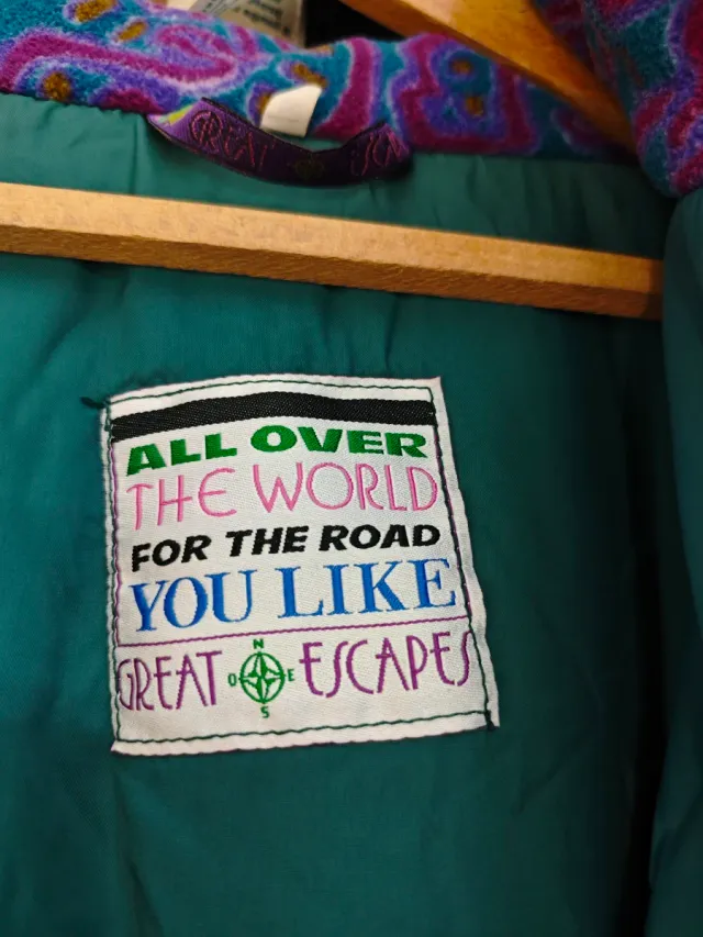 Completo imbottito viola e verde acqua