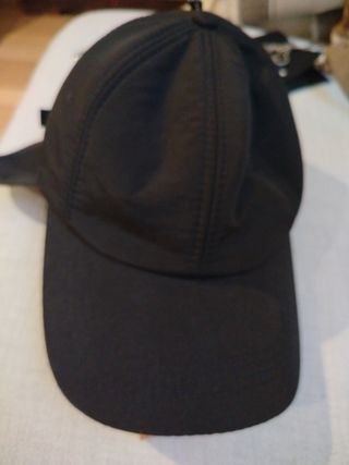Gorra de invierno negra, tejido impermeable