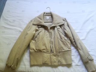Cazadora aviador beige talla M