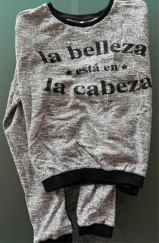 Sudadera Aire Retro Gris y Negra