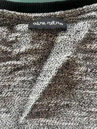 Sudadera Aire Retro Gris y Negra