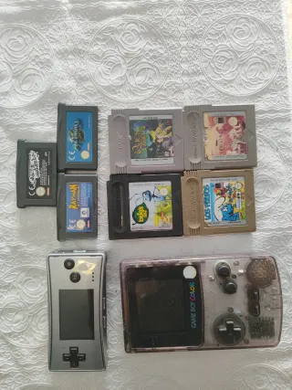 Nntendo Game Boy Color y Game Boy Micro con Juegos