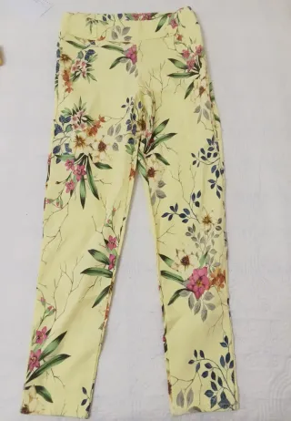 Mallas mujer estampado floral amarillo