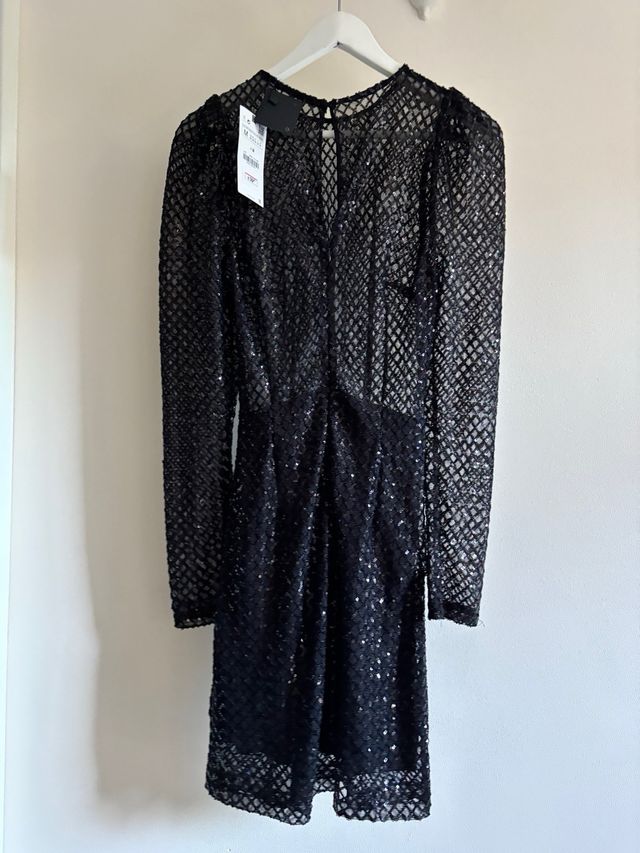 Vestido lentejuelas Zara