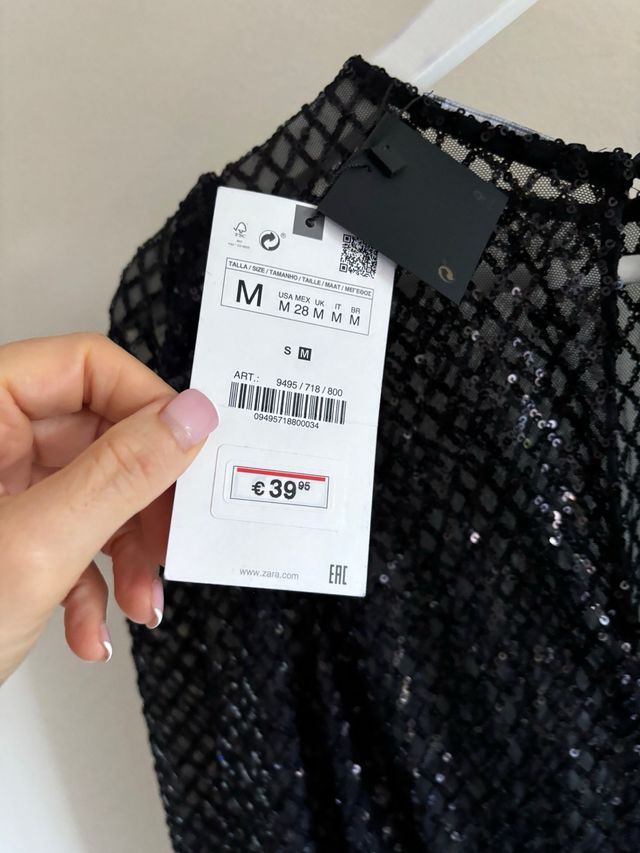 Vestido lentejuelas Zara