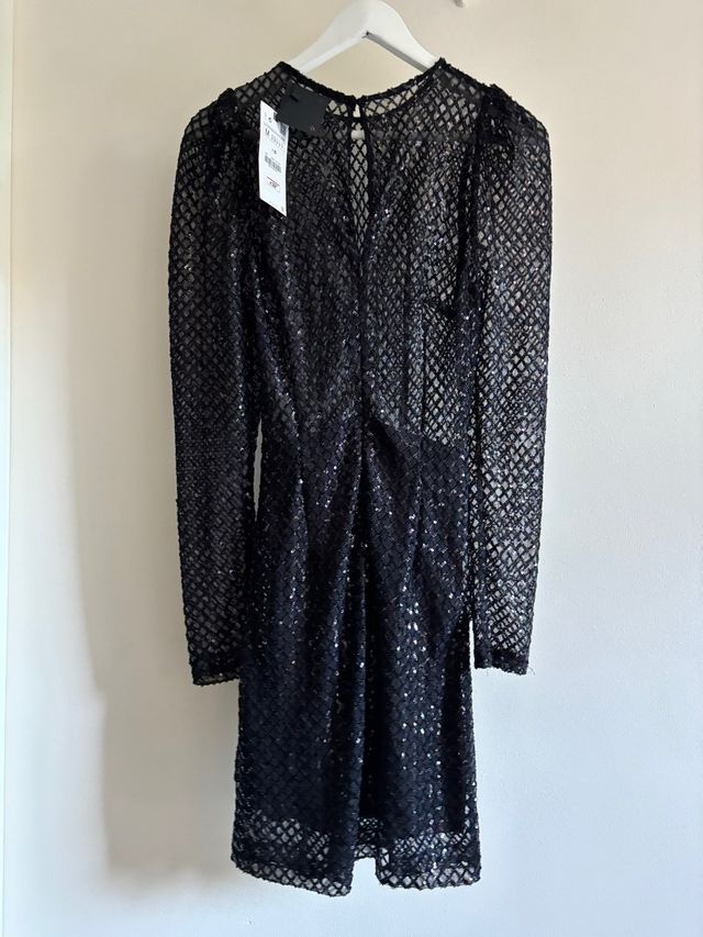 Vestido lentejuelas Zara