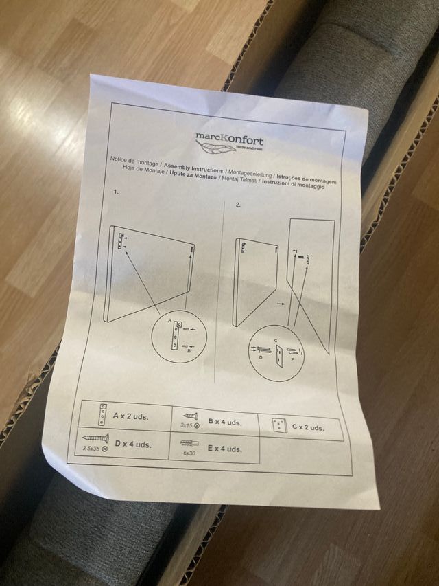 Cabecero Cama 150 Gris Tapizado