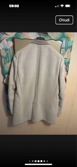 Cappotto corto uomo beige