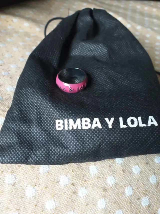 Anillo Bimba y Lola Rosa y Plateado.