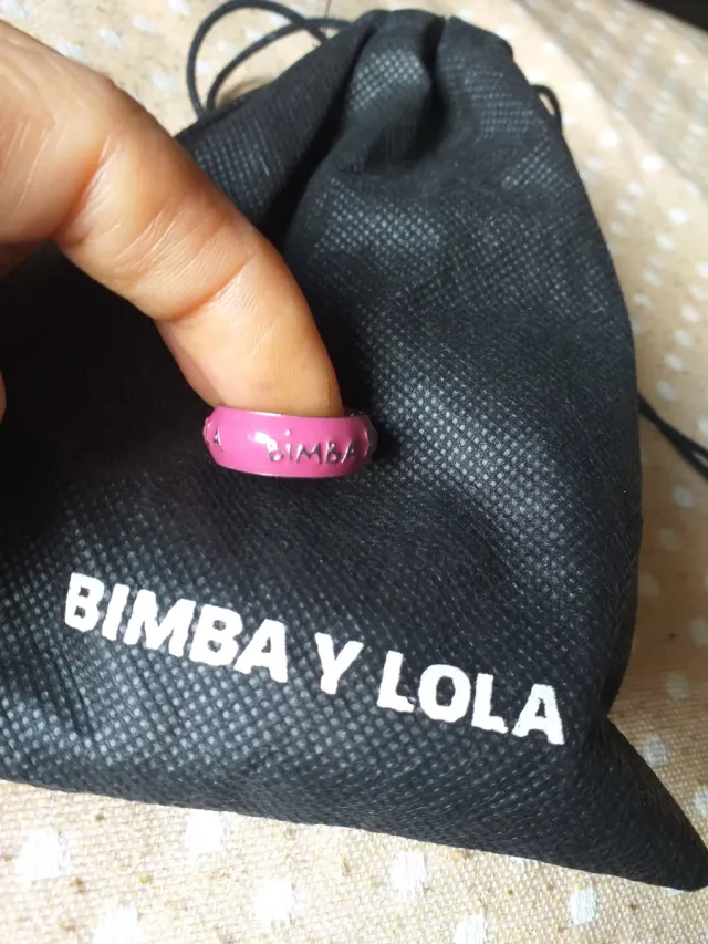 Anillo Bimba y Lola Rosa y Plateado.