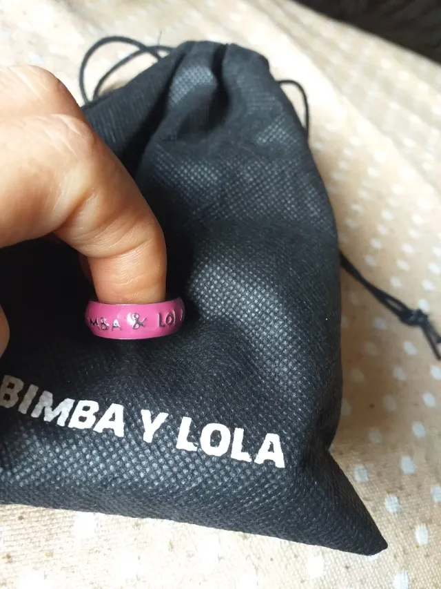 Anillo Bimba y Lola Rosa y Plateado.