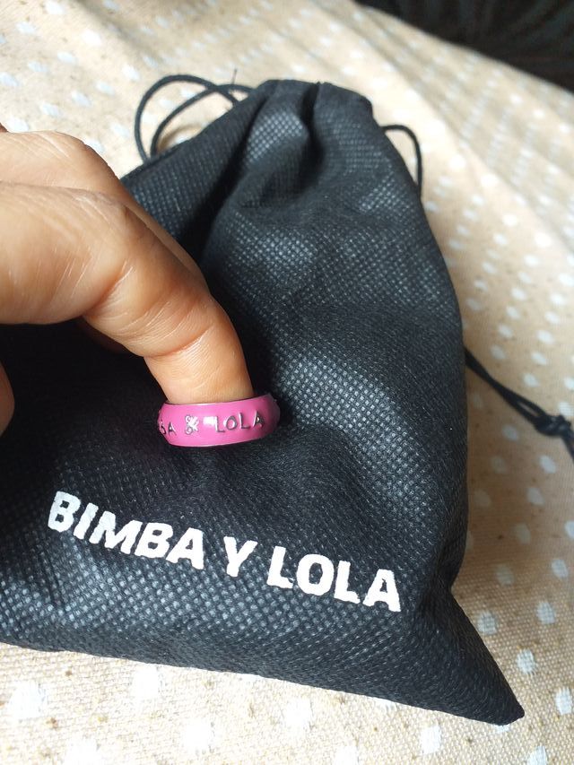 Anillo Bimba y Lola Rosa y Plateado.