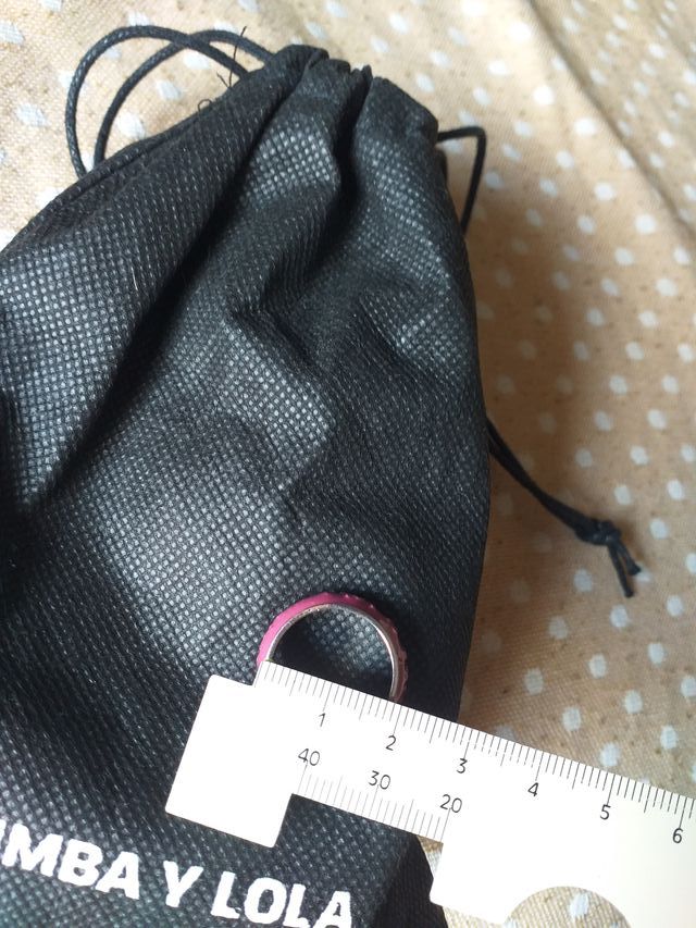 Anillo Bimba y Lola Rosa y Plateado.