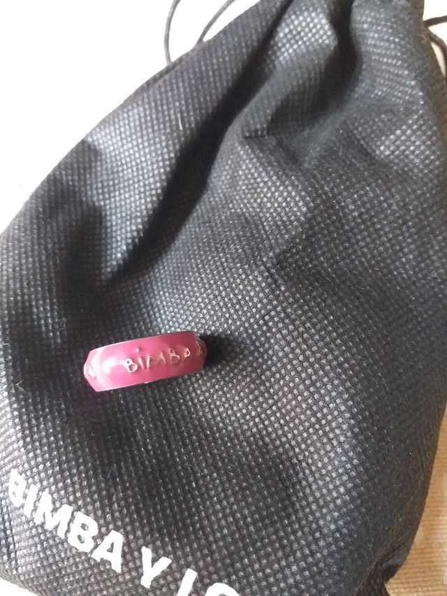 Anillo Bimba y Lola Rosa y Plateado.