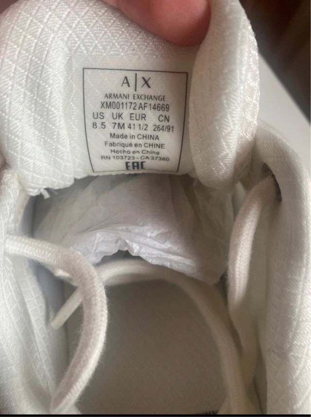 Zapatillas Armani Exchange Blancas y Grises