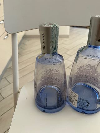 Lotto 2 bottiglie vuote Gin Mare 1L + 700ml