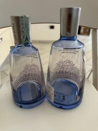 Lotto 2 bottiglie vuote Gin Mare 1L + 700ml