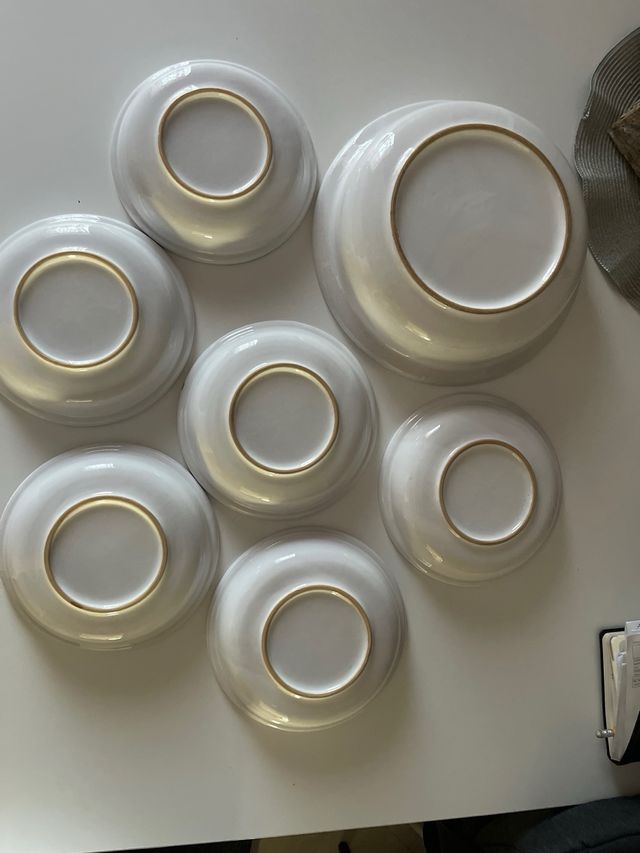 Set 6 ciotole Spaghettata più una zuppiera.