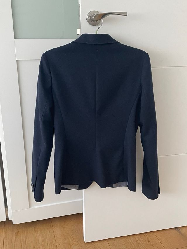 Americana lana entallada azul