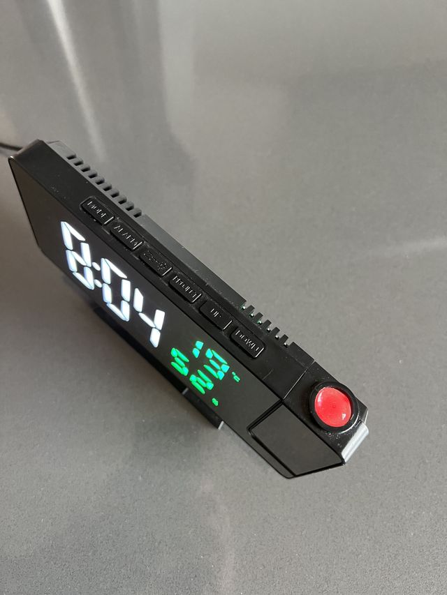 Reloj Despertador Digital LED Proyector de Techo