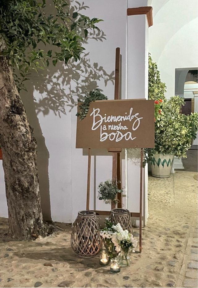 Poster di benvenuto al matrimonio