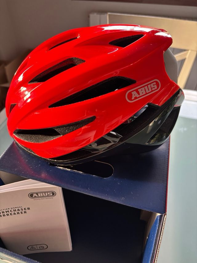 Casco Ciclismo ABUS Stormchaser Rojo/naranja nuevo