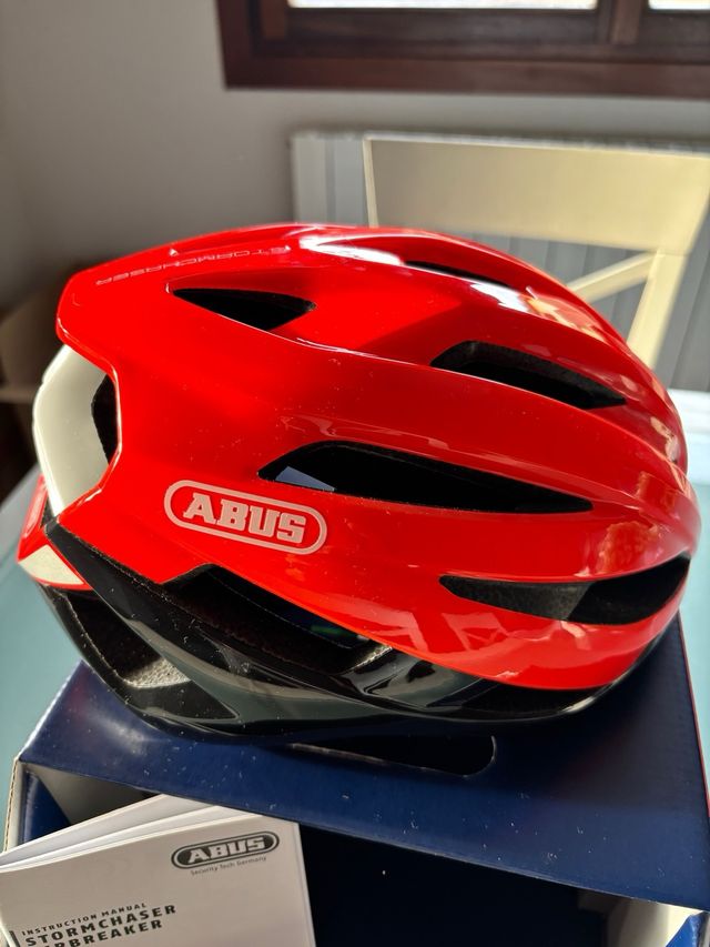 Casco Ciclismo ABUS Stormchaser Rojo/naranja nuevo