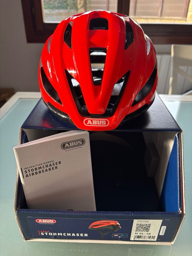 Casco Ciclismo ABUS Stormchaser Rojo/naranja nuevo