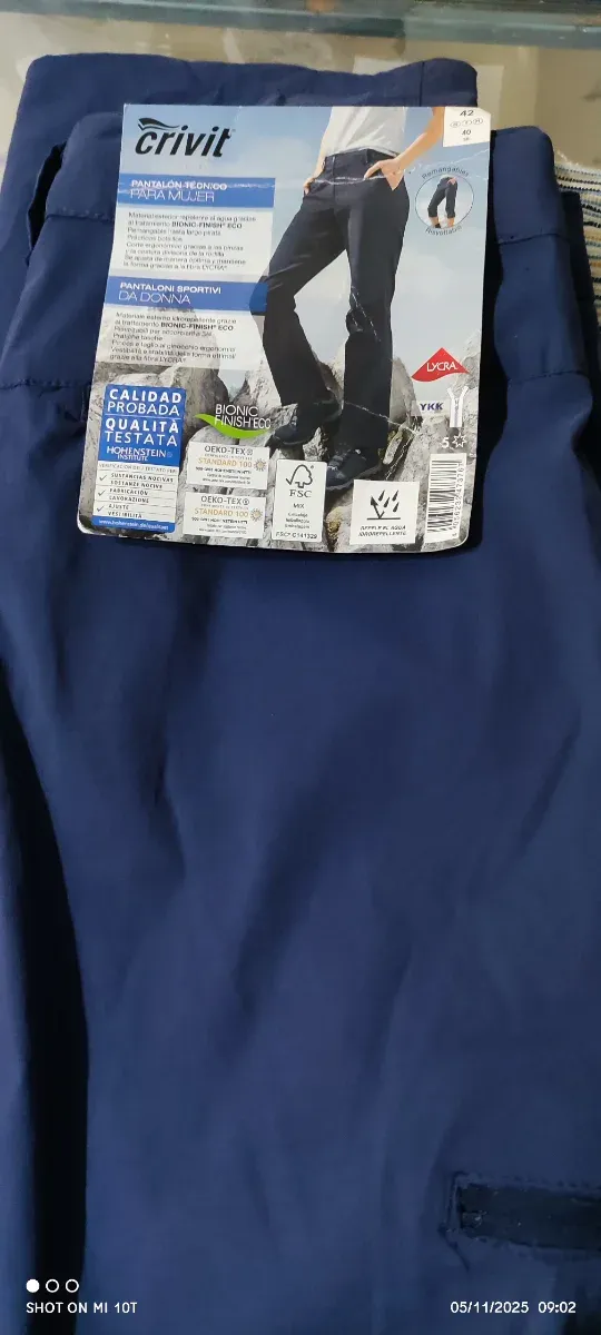 Pantalón Técnico Mujer Azul