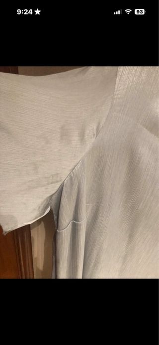 Blusa plateada talla grande XXXL