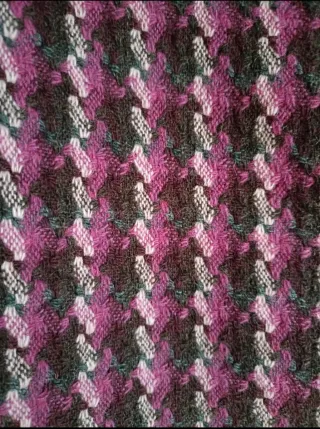 Abrigo Mango entallado rosa y morado